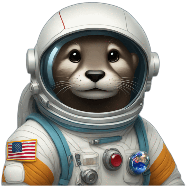 astronaut otter emoji