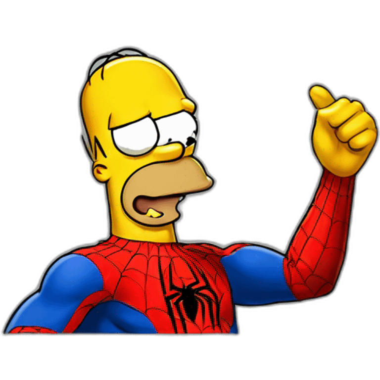 Homer Simpson y Spiderman emoji