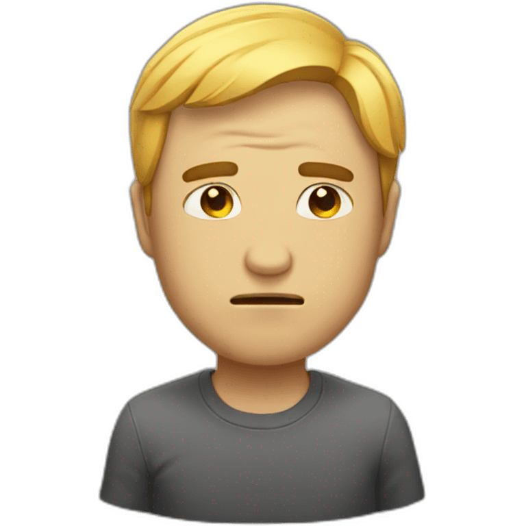 sad guy taking happy mask off emoji