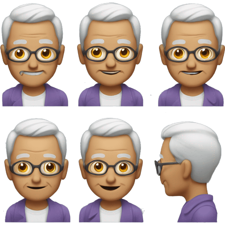 gay old man saying “i love lovina” emoji