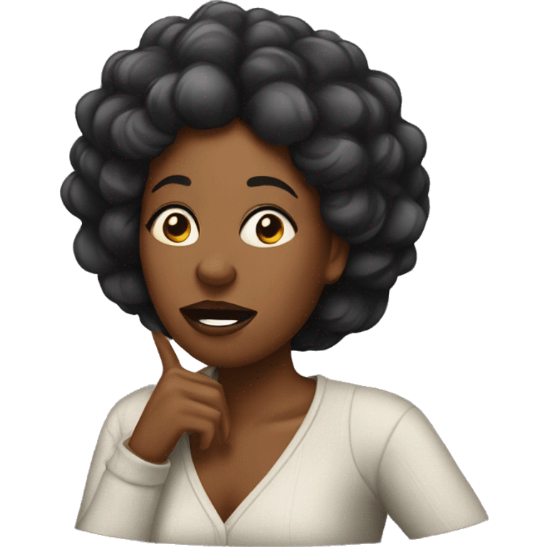 black woman gossiping emoji