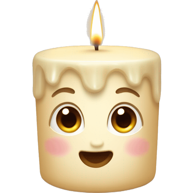 cute vanilla candle emoji