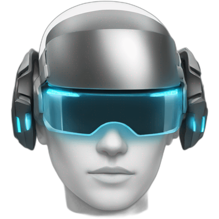 cyborg visor electronic future emoji