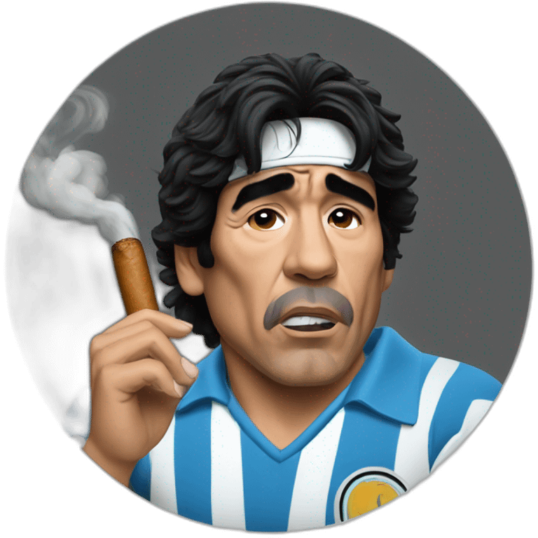 Maradona-with-a-cigar emoji