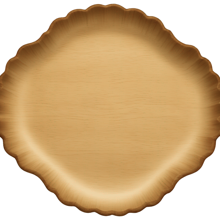 Wood scalloped platter  emoji