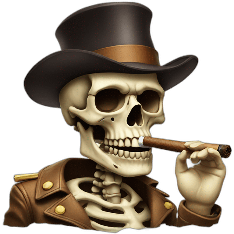 skull smoking a cigar emoji