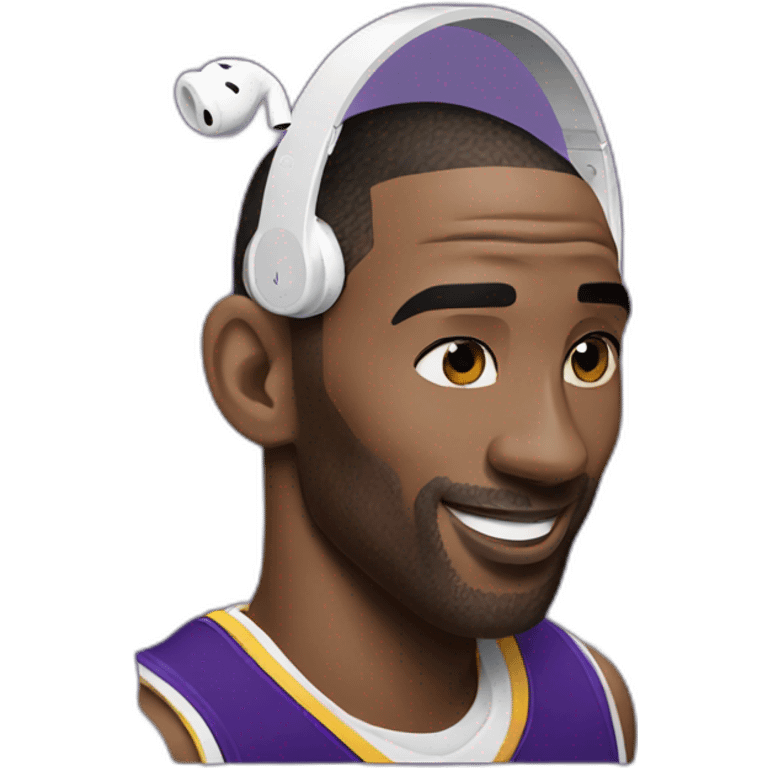 Kobe bryant with airpods emoji