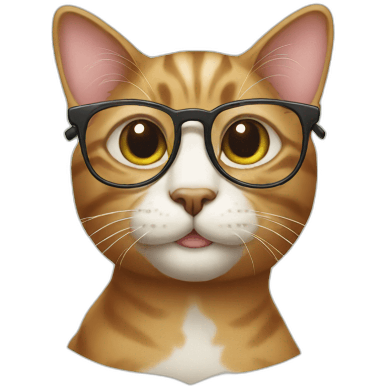 cat wearing glasses emoji