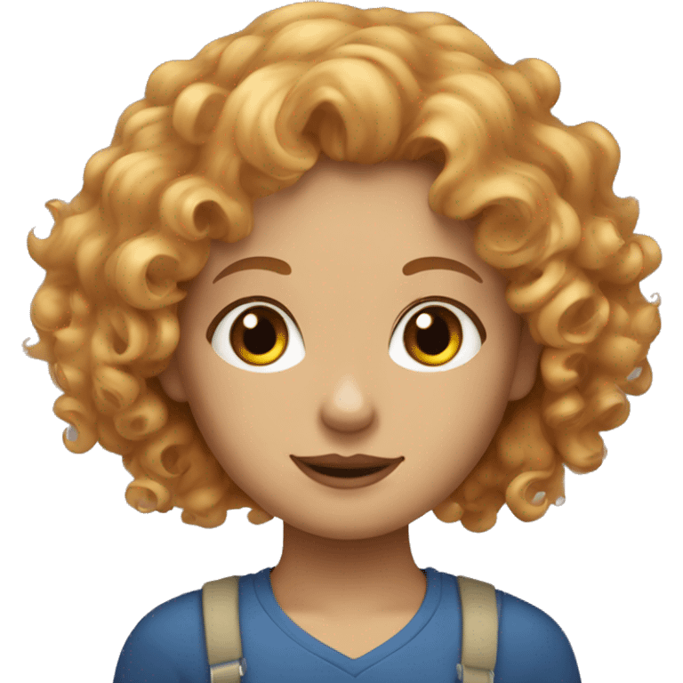 strawberry blond curly haired girl emoji