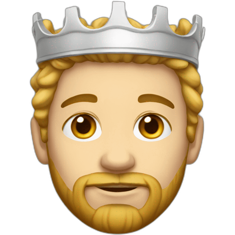 White young king emoji