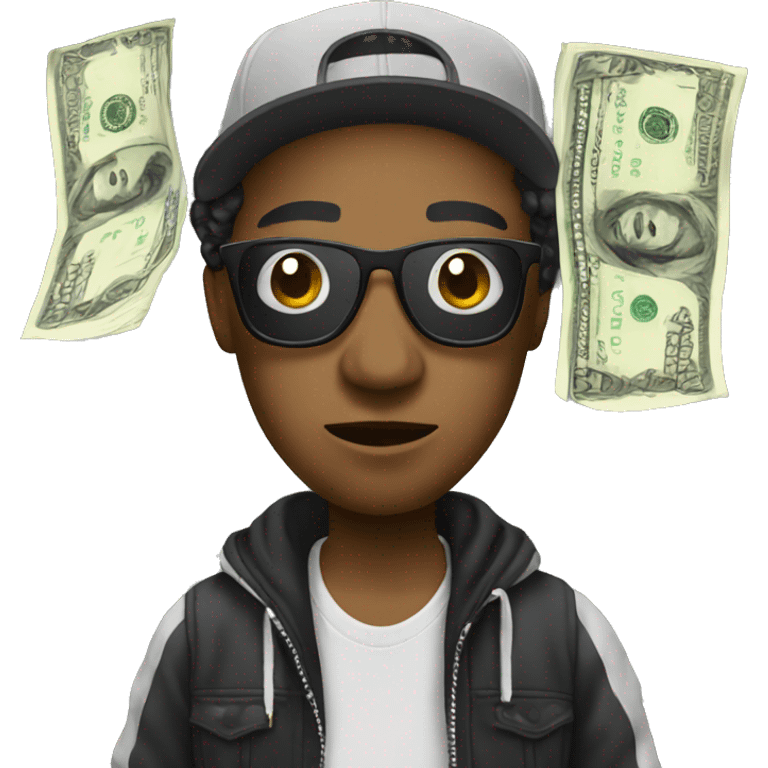 Rapper with money emoji