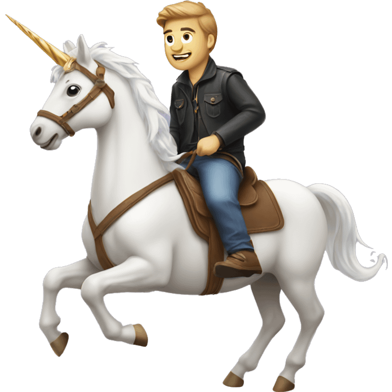 guy riding unicorn  emoji