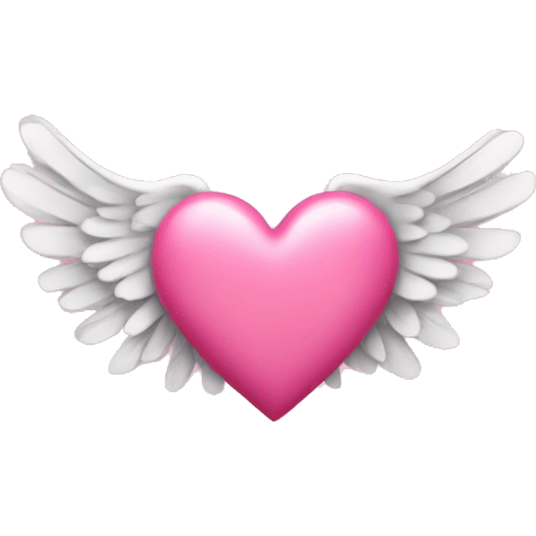 Pink heart with wings emoji