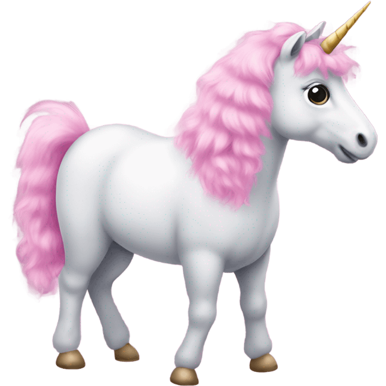 Pink fluffy unicorn emoji