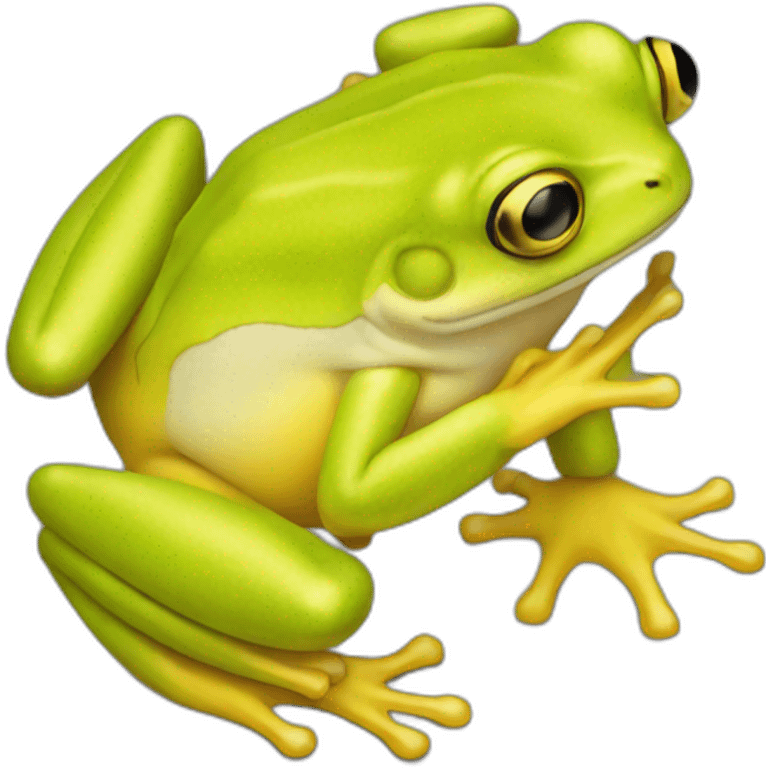 Yellow frog emoji