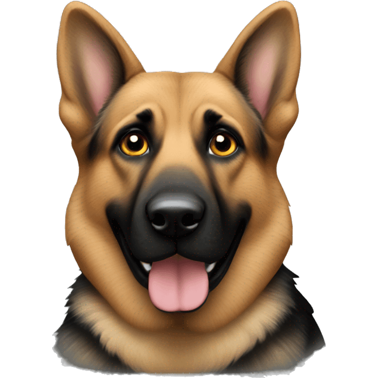 German Sheperd in black  emoji