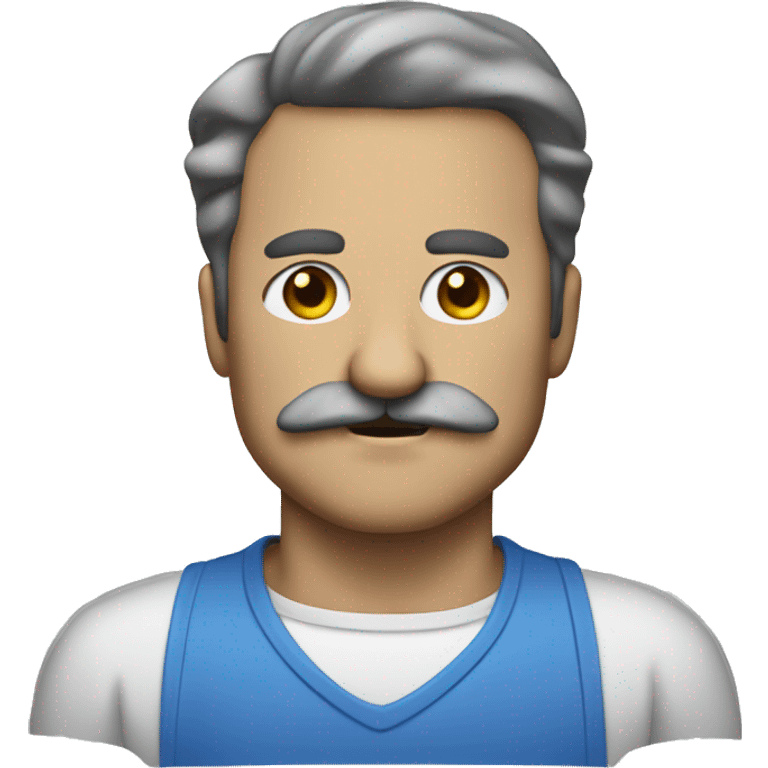 blueprint middle aged man with a moustache emoji