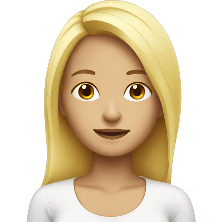 Blonde girl relaxing  emoji