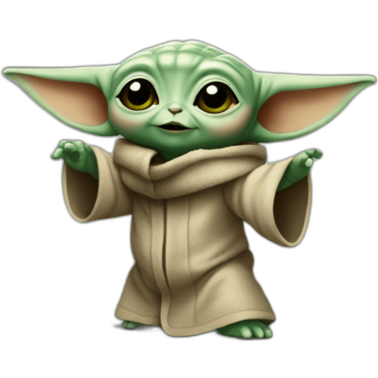 Baby Yoda dancing emoji