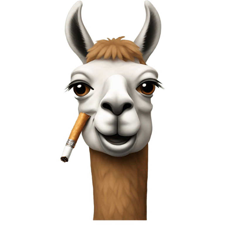 Lama smoking a cigarette  emoji