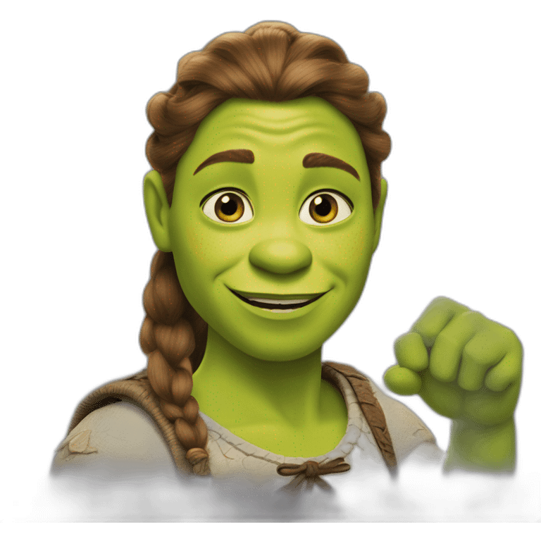 britt dekker as shrek emoji