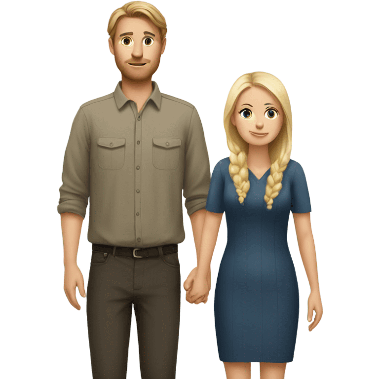 Norwegian couple tall guy short girl emoji