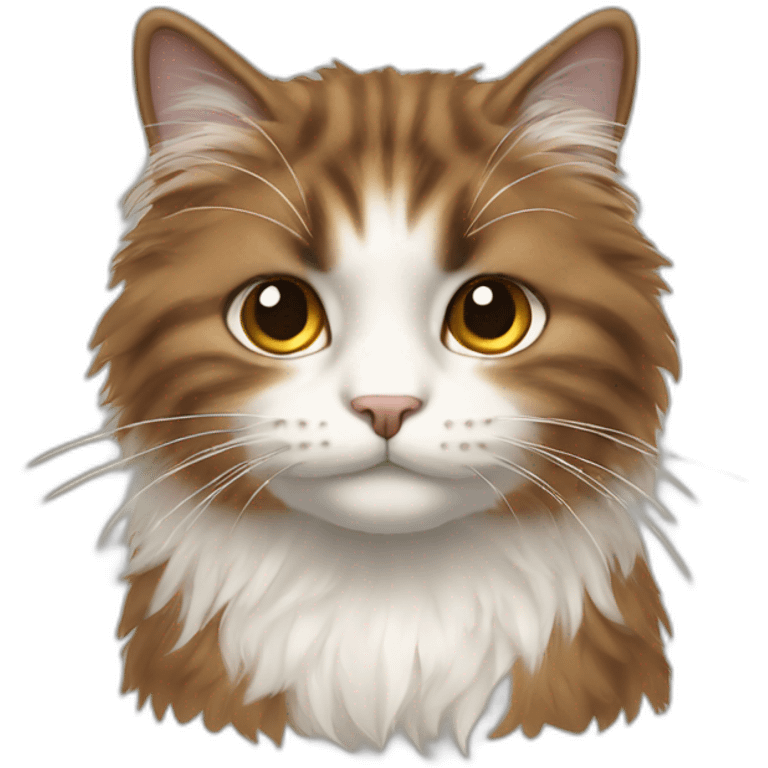 A cat with fluffy hair emoji