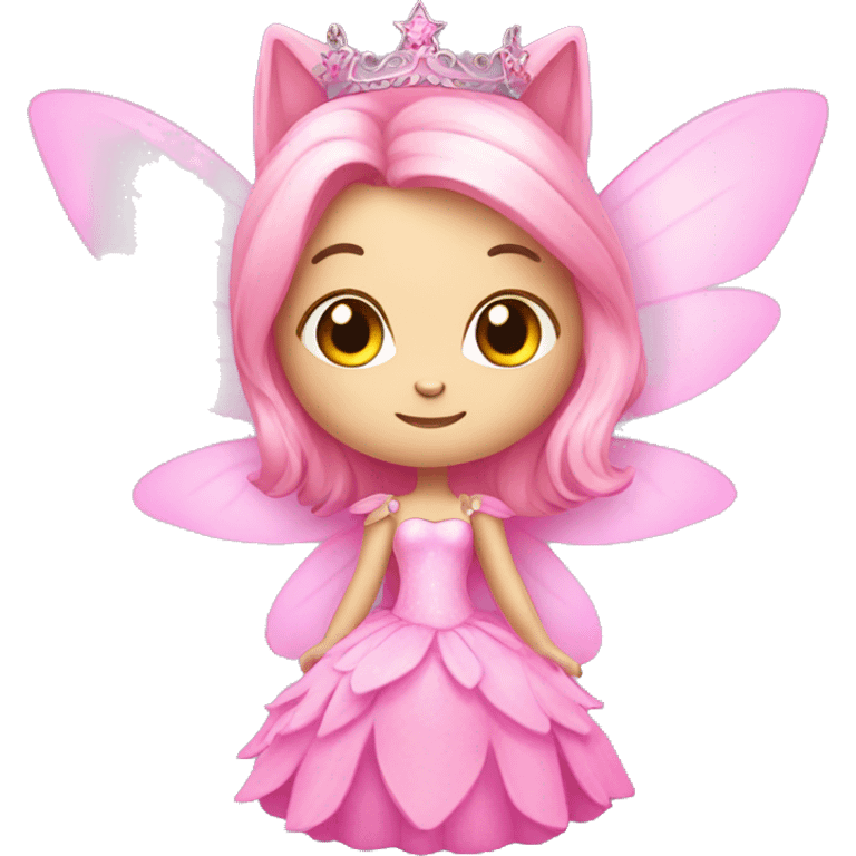 kitty pink princess fairy emoji