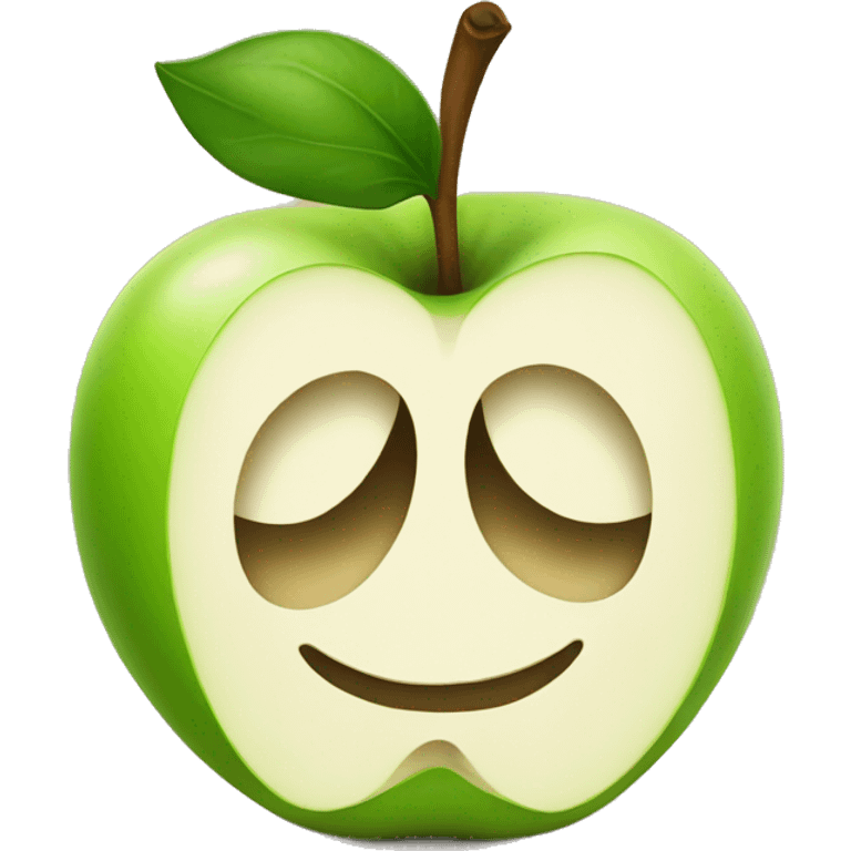 half apple emoji