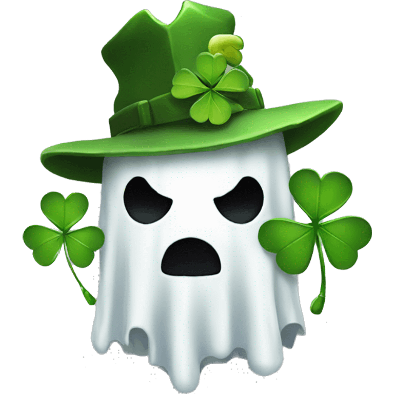 ghost character from call of duty with four leafed clover emoji