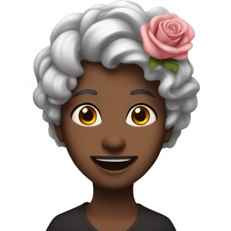 Una rosa negra  emoji