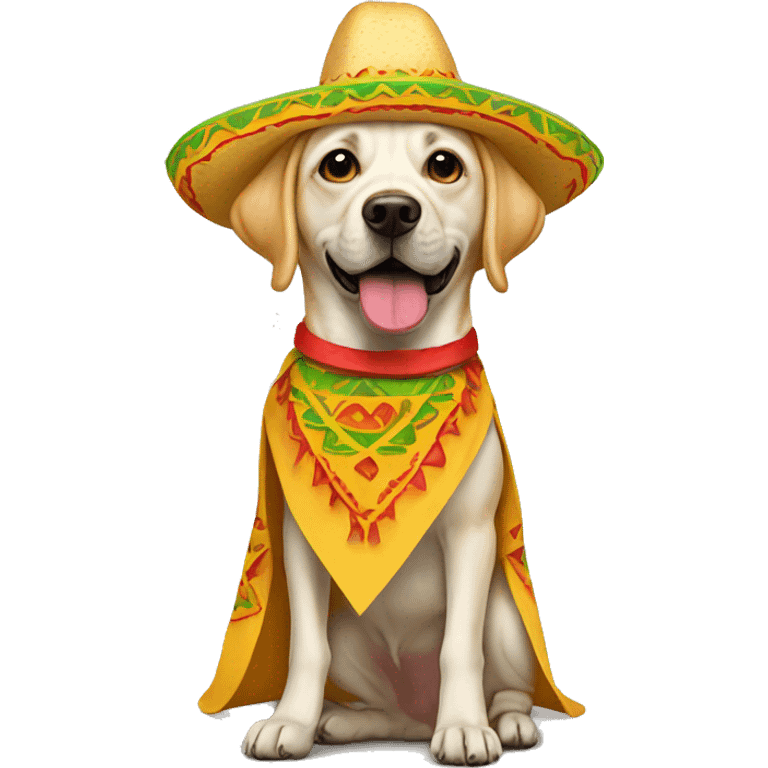 lab dog dressed up as taco emoji