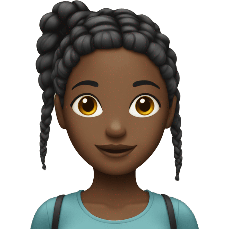 Black girl with braids emoji