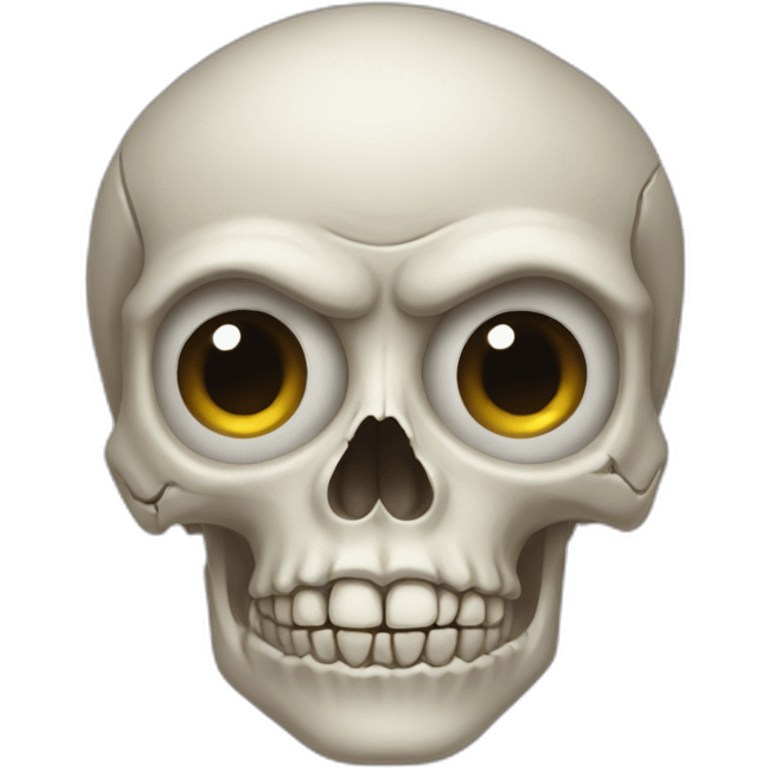 skull making a side eye with theirs eyes emoji