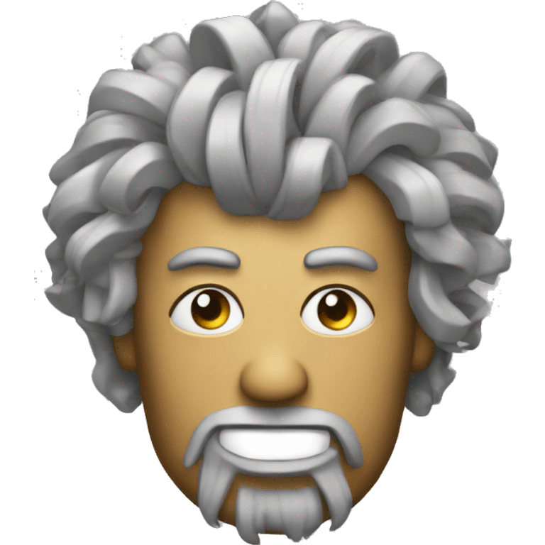 robot with beethoven hair emoji