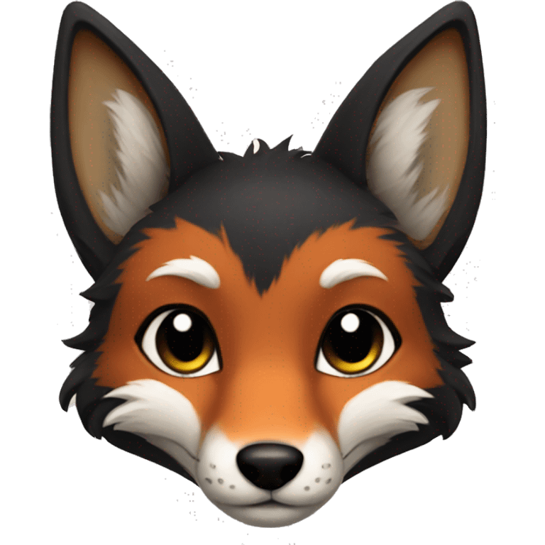 black furry anthro fox emoji