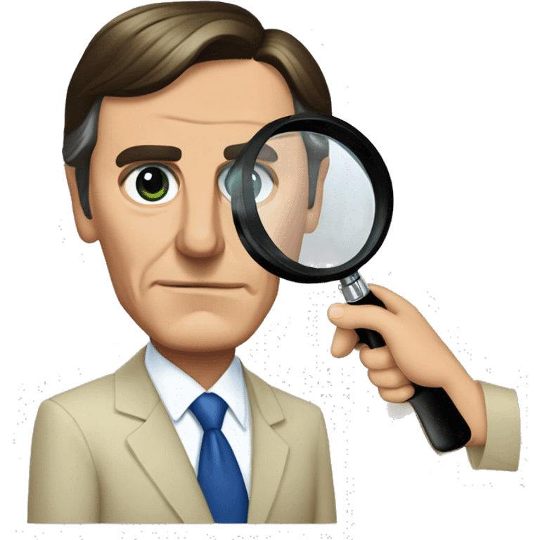 President Jair Bolsonaro with a detective's magnifying glas emoji