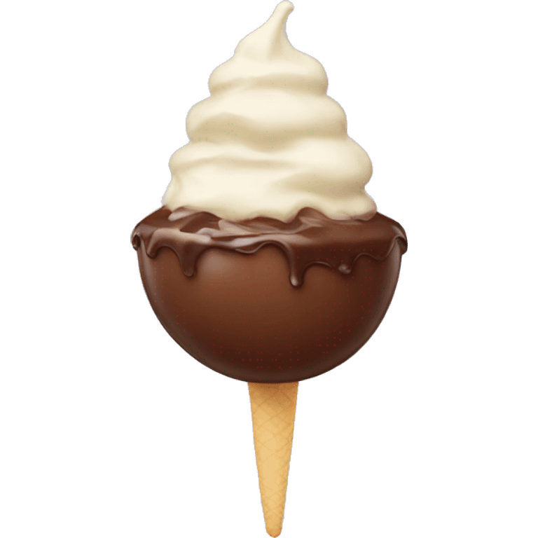 Glace a la vanille et au chocolat  emoji