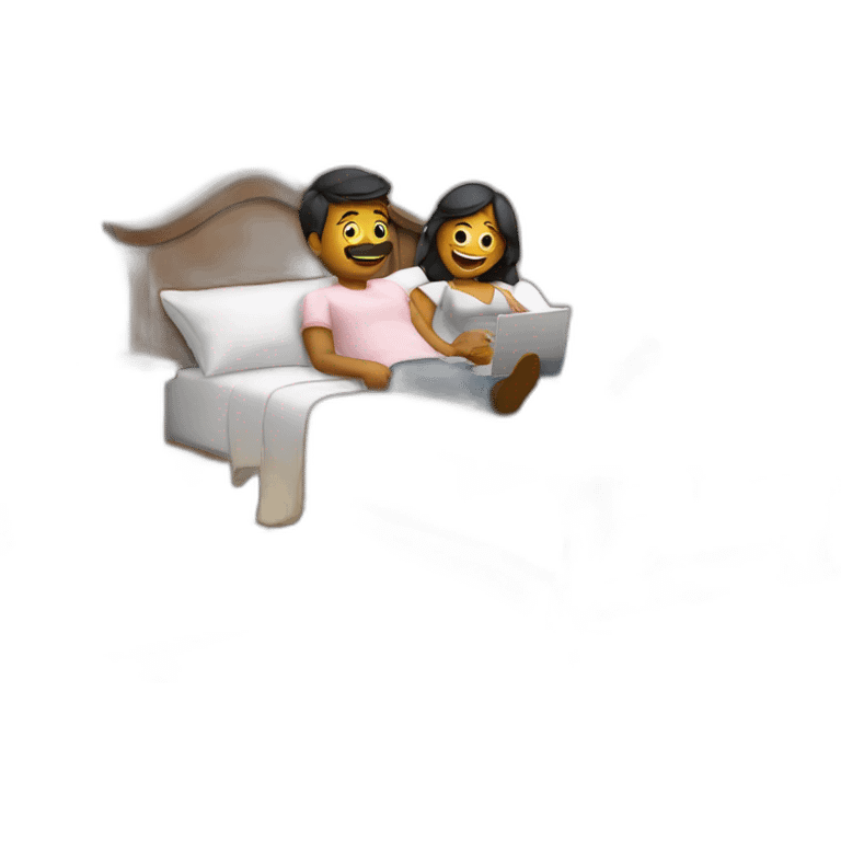 Couple in a bed emoji