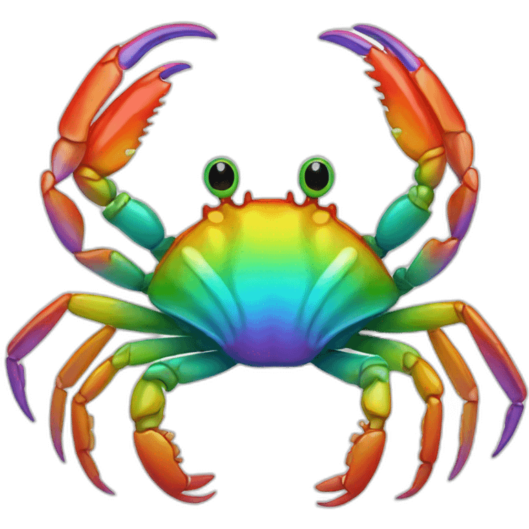 rainbow crab emoji