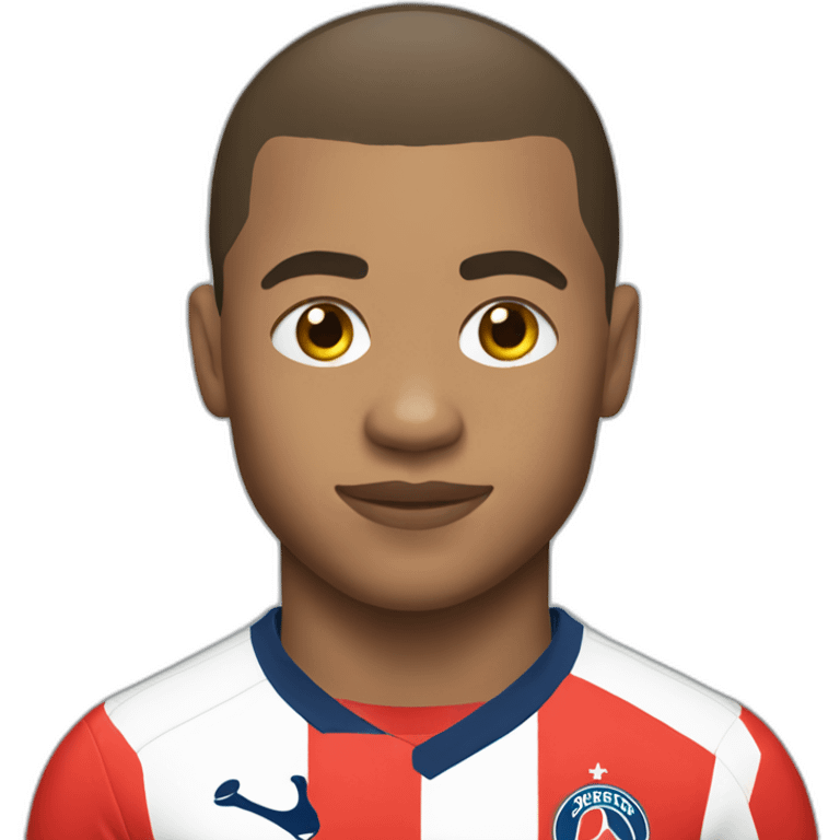 Mbappe with a football shirt emoji