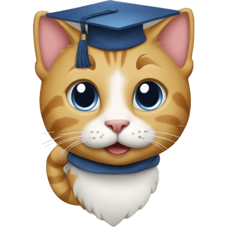 Cat going to school emoji