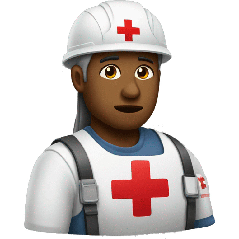 red cross worker is sad emoji