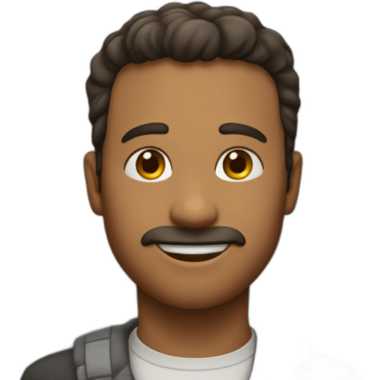 a man with very short hair, unshaven with the word thank you at the bottom of the image emoji