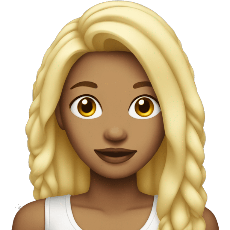 Blonde female with piercings emoji