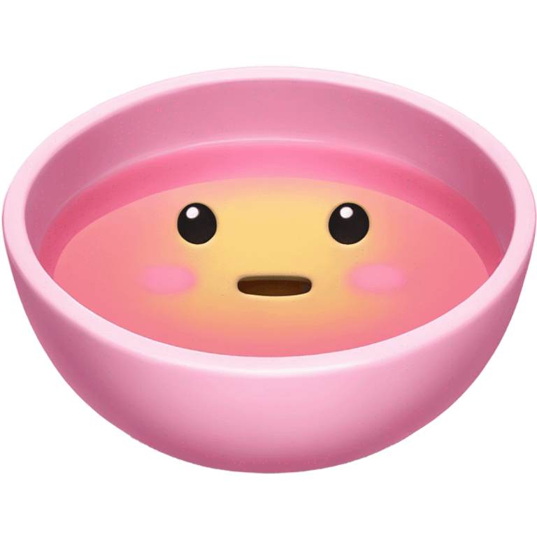 Cute soup pink bowl  emoji