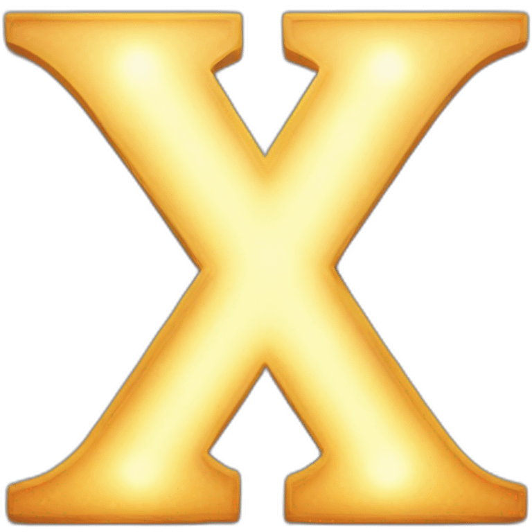 glowing Letter X emoji