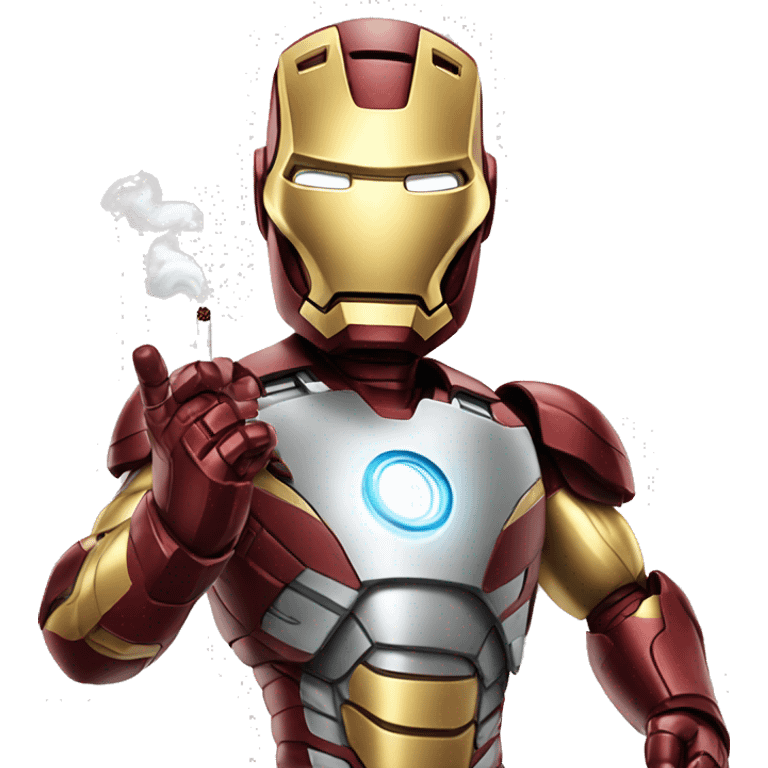 Ironman with a cigarette in his hand emoji