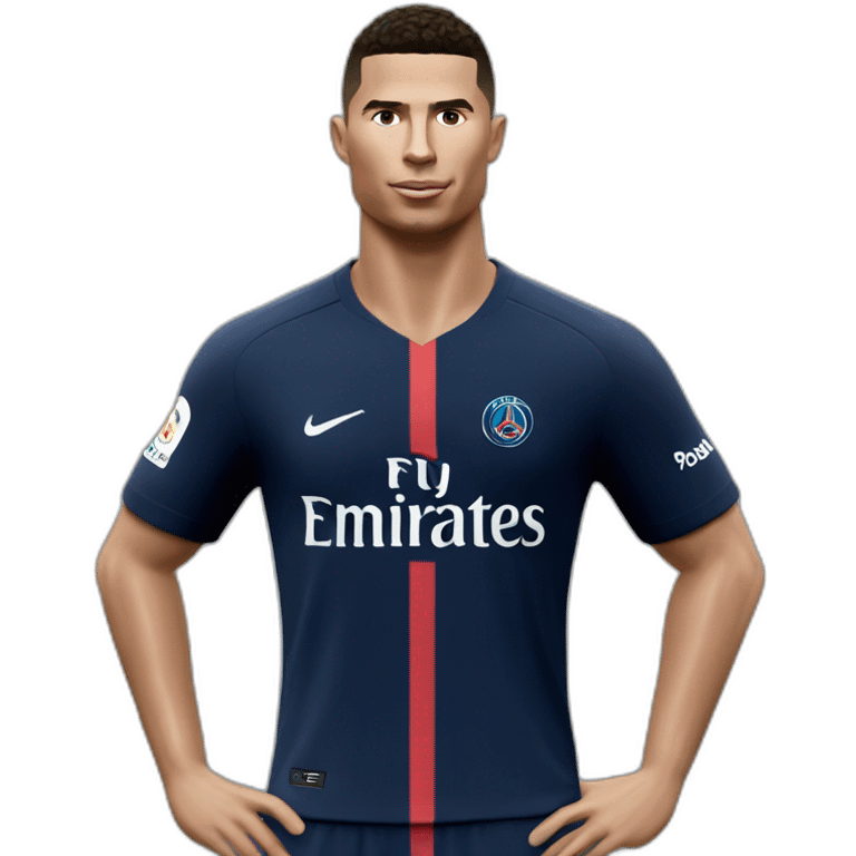 Ronaldo avec un maillot psg emoji