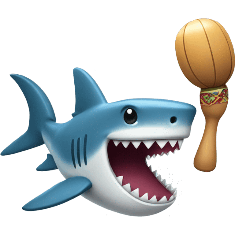 Shark with maracas  emoji